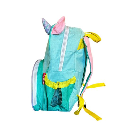 Skip Hop ZOO Little Kid Toddler Backpack | Unicorn | Aqua Blue, Yellow & Pink - Picture 3 of 12